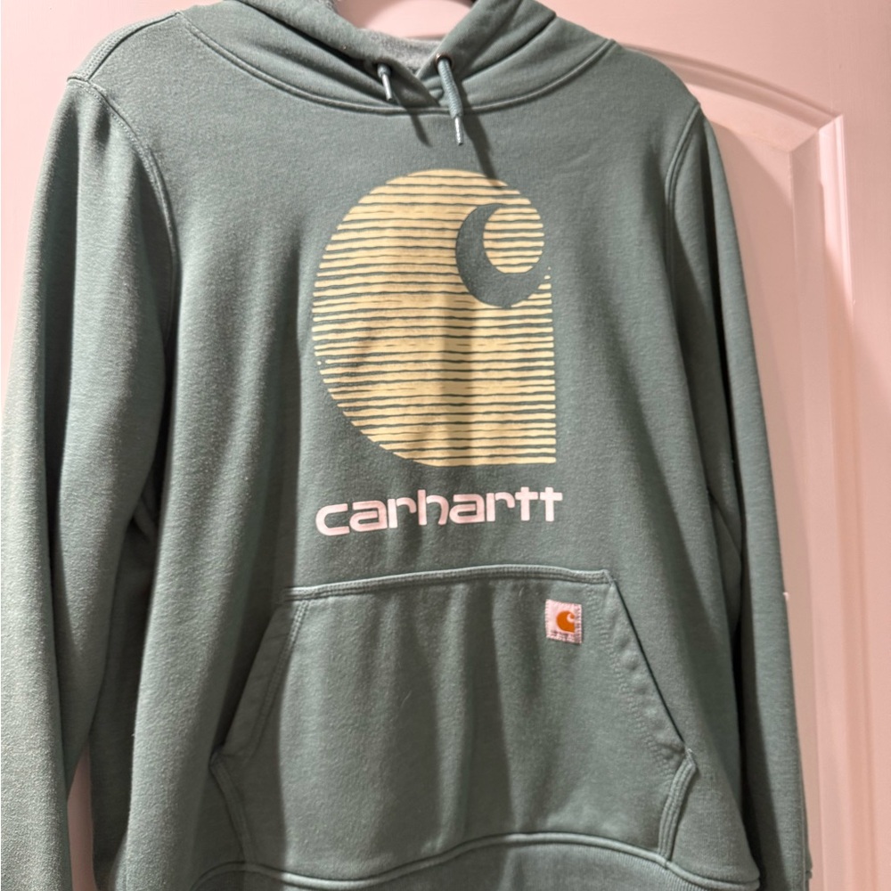 Carhartt Sage Green Hoodie with Logo